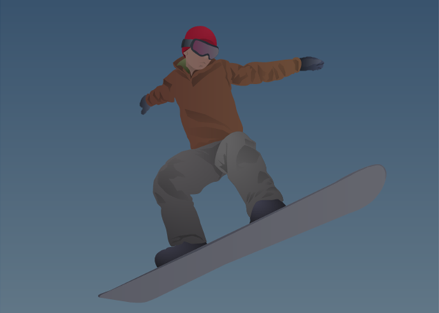 Man surfing on an ice board