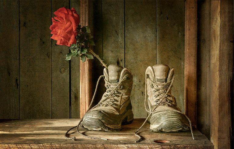 a rose and boots