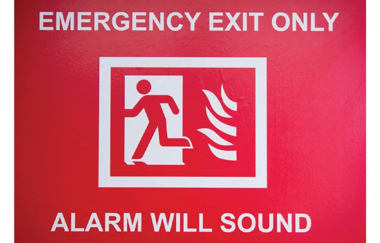 emergency-exit-only sign