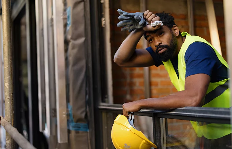 A worker taking-a-break