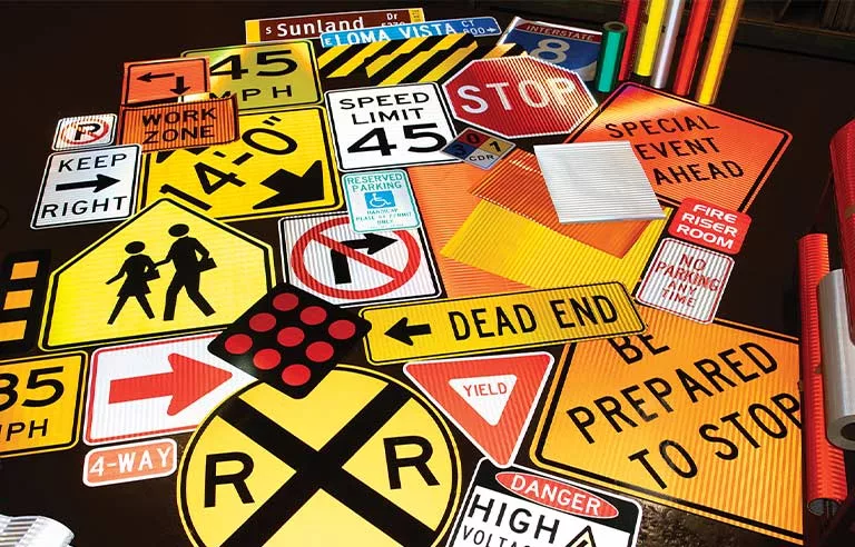 Signs for traffic control