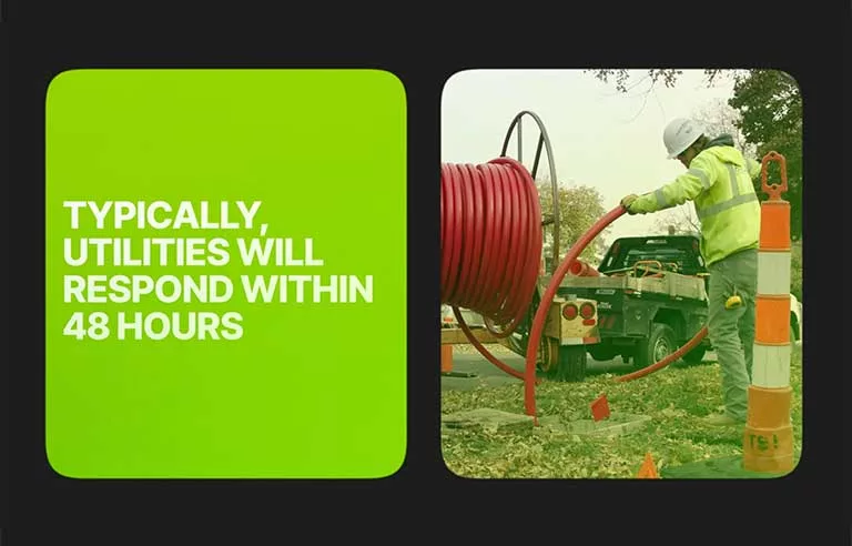 NATE photo digging near utility lines