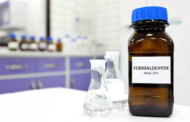 bottle of formaldehyde