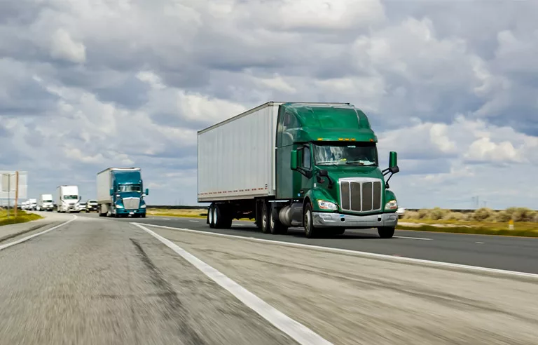 green-semi-truck