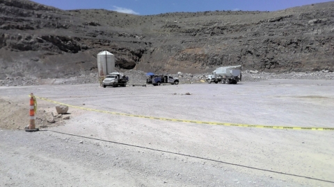 Accident site at the mine