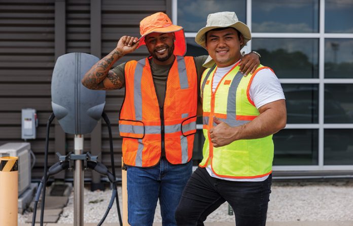 Workers exposed to the sun