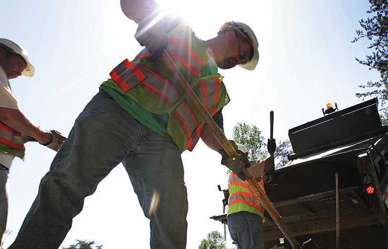workers working in the sun